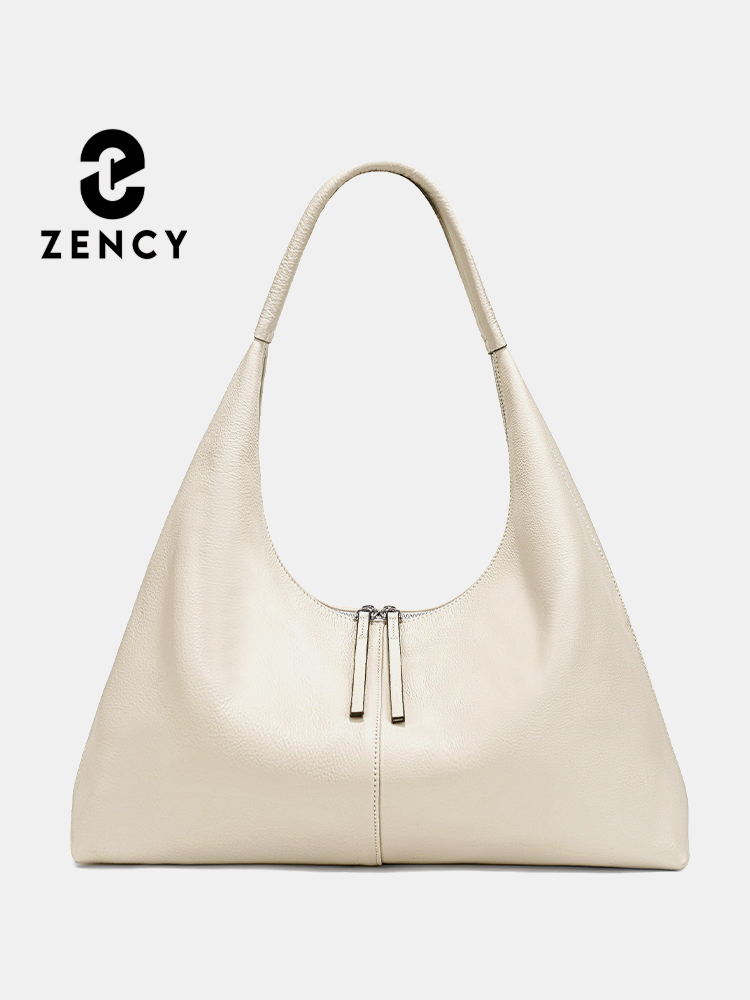 Leather Work Bag Women - Zency レディース 本革 ホーボーバッグ デザイナーワーキングトート 大型ショルダーバッグ