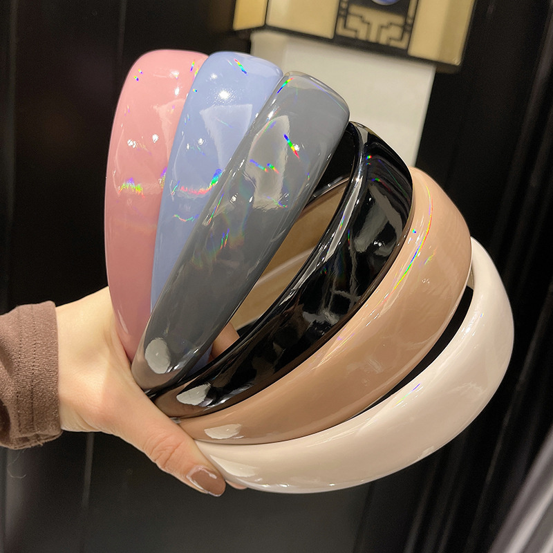 Leatherwork Rings - 女性用パテントレザーヘッドバンド,厚くて丈夫なヘアバンド,女の子用アクセサリー