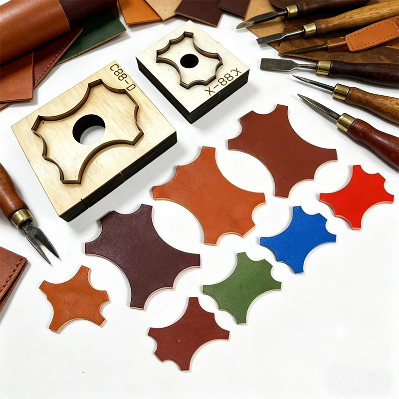 Leatherwork Projects - C88 四角形花柄レザーカッティングダイ手作り革製品DIYツール装飾ピースペンダント作成型