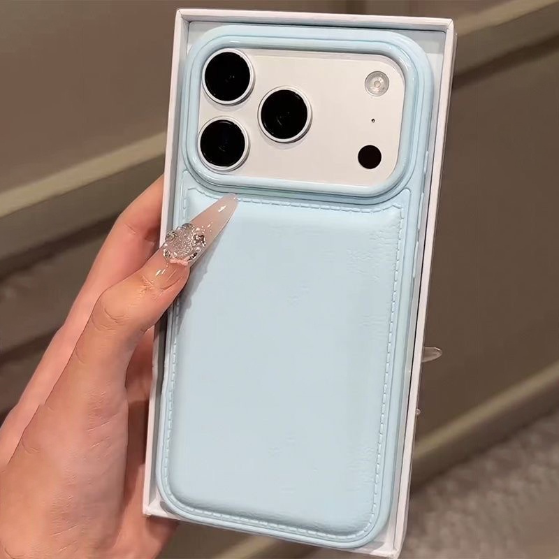Leather X - 高級レザー風キャンディバンパーケース iPhone 17 16 15 14