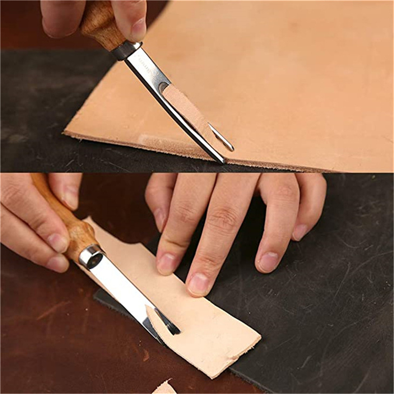 Leatherwork Projects - 実用的な革の手工芸品のエッジのベベラー、スキー、ベベル、カッティング、DIY、手作り、手彫り、クラフトツール