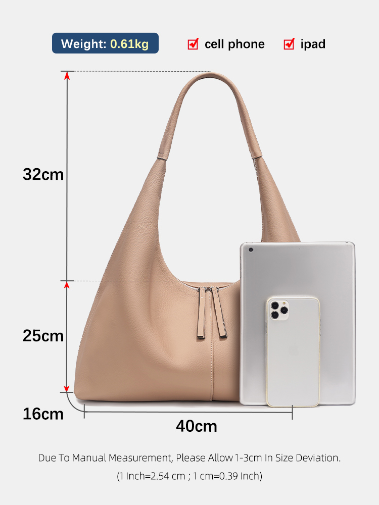 Zency レディース 本革 ホーボーバッグ デザイナーワー - Leather Work Bag Women のレビューと価格