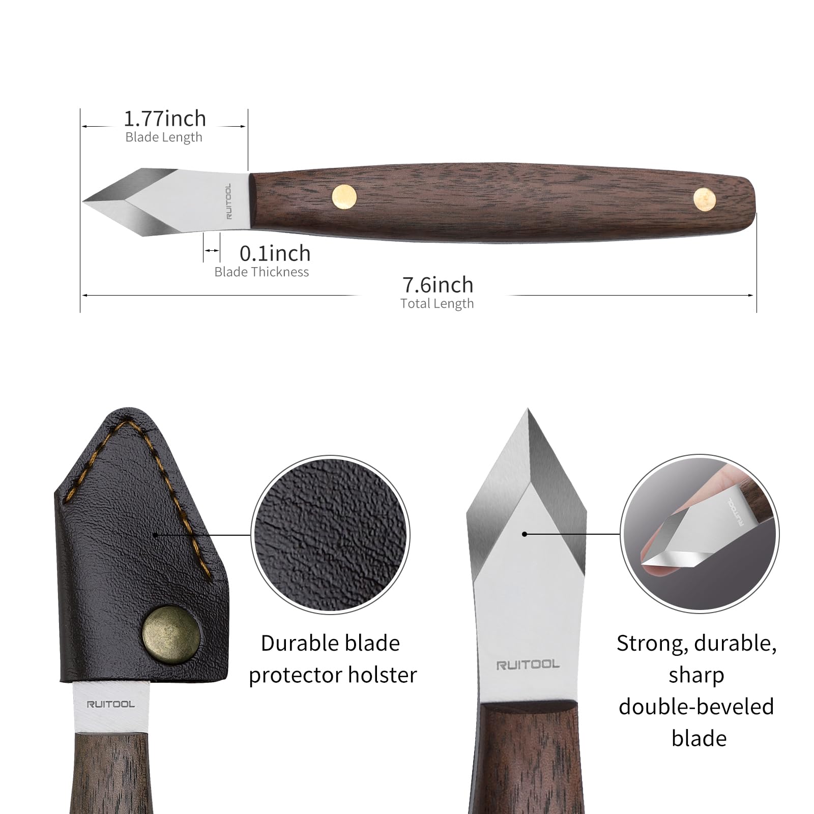 RUITOOL マーキングナイフ 高炭素鋼木工スクライブ 7 - Leatherwork Knife Sheath のレビューと価格