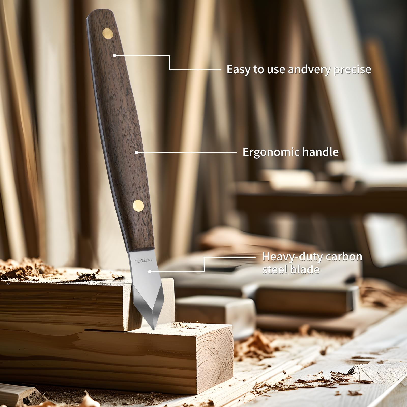 RUITOOL マーキングナイフ 高炭素鋼木工スクライブ 7 - Leatherwork Knife Sheath のレビューと価格
