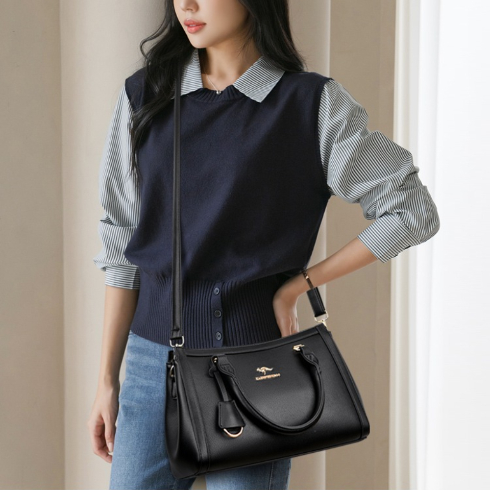 カンガルーブランド ソフトPUレザー ショルダー クロスボデ - Leather Work Bag Women のレビューと価格