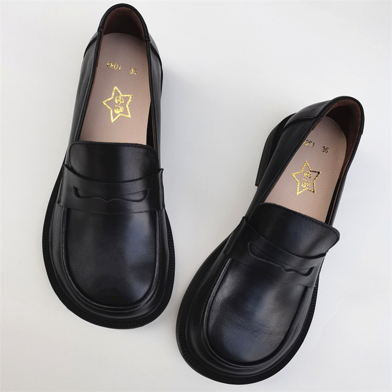 Cauaymade-カジュアルなオックスフォードの靴,男性用 - Leather Work Heels のレビューと価格