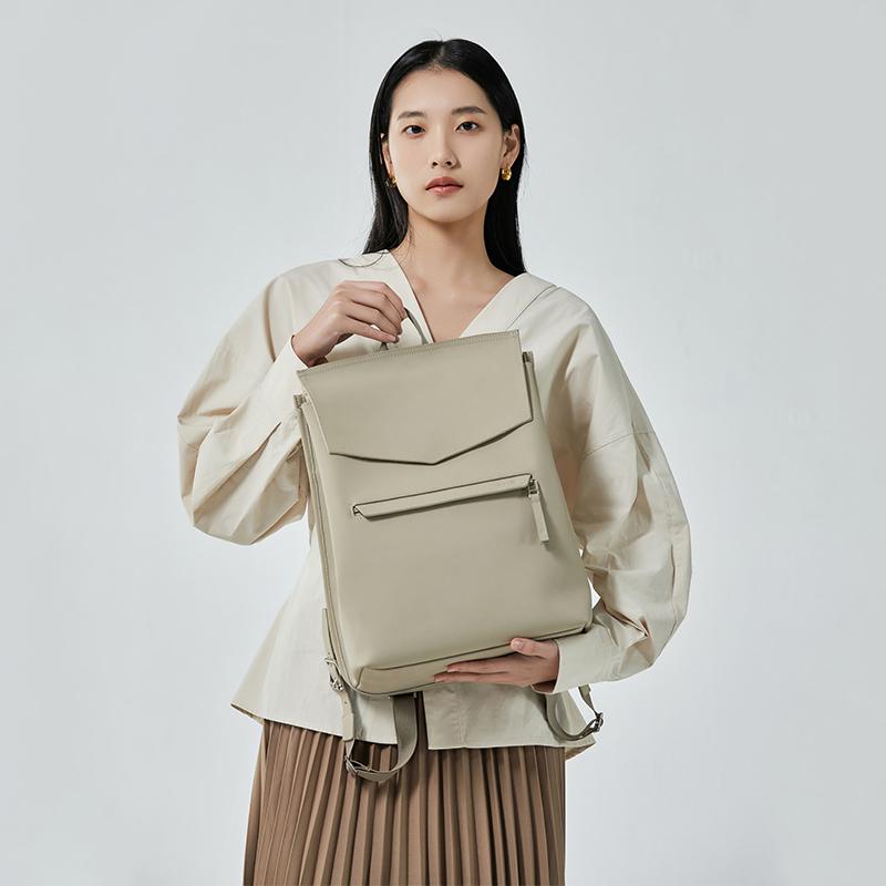 ファッション新日本と韓国のシンプルなカジュアル多用途バックパ - Leather Work Bag Women のレビューと価格