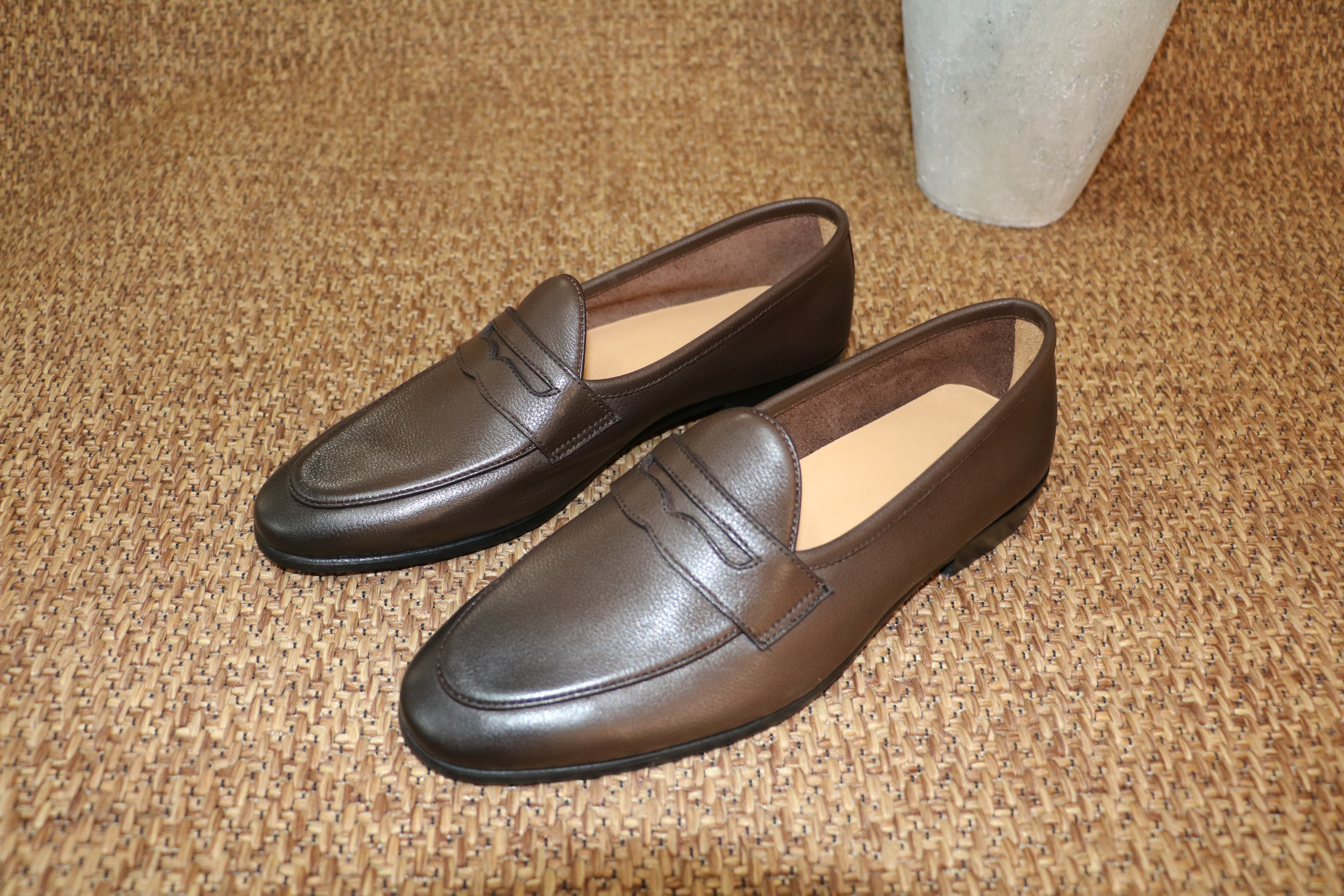 26サイズ カーフレザー スリッポン ローファー メンズ ス - Leather Work For Kids のレビューと価格