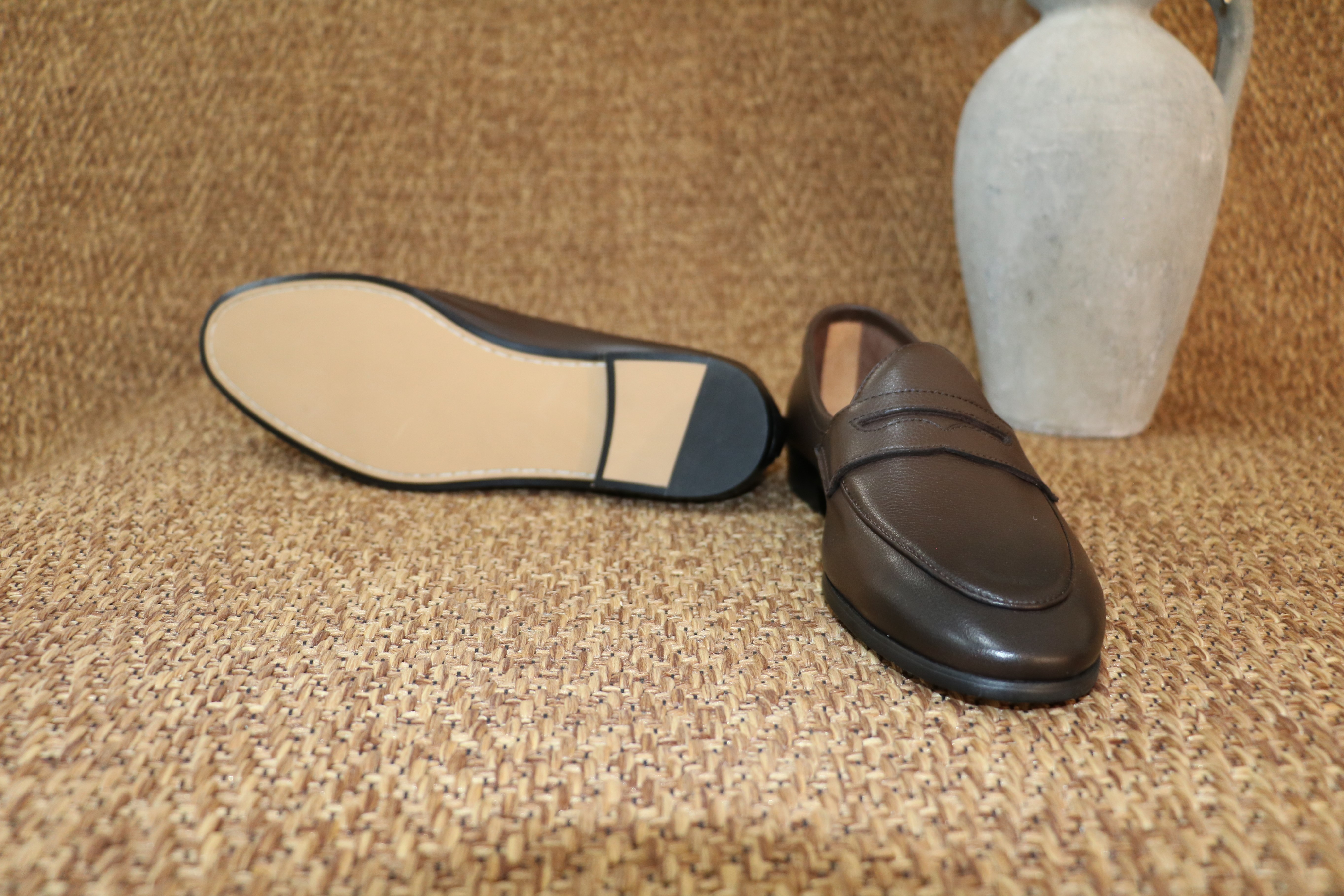 26サイズ カーフレザー スリッポン ローファー メンズ ス - Leather Work For Kids のレビューと価格