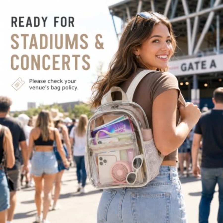 スタジアムイベント用ミニクリアバックパック、12 x 9 x - Leather X のレビューと価格