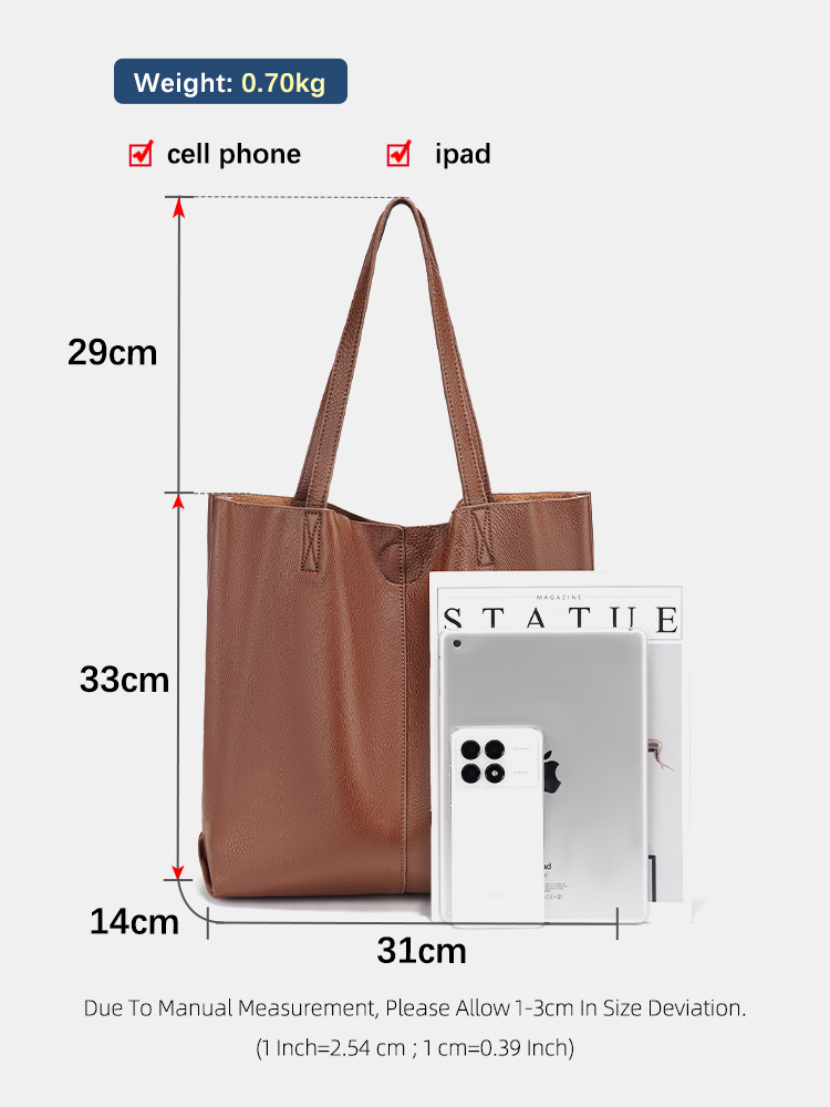 Zency レディース 大容量ハンドバッグ 天然皮革 ショル - Leather Work Bag Women のレビューと価格