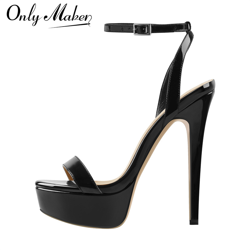 Onlymaker 女性プラットフォームスティレットハイヒー - Leather Work Heels のレビューと価格