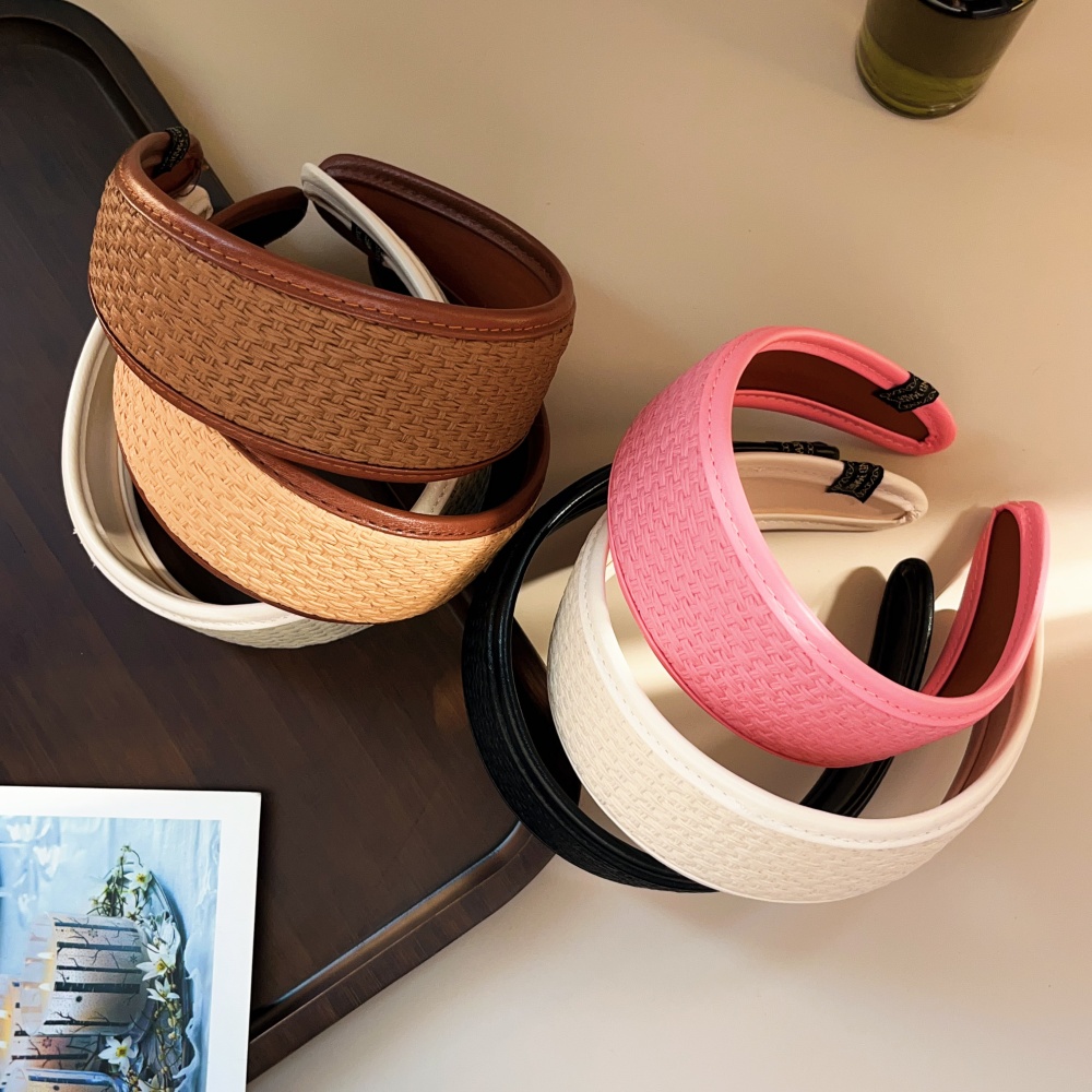 新 2025 レトロ Pu レザーヘアバンドワイドターバンノ - Leatherwork Rings のレビューと価格