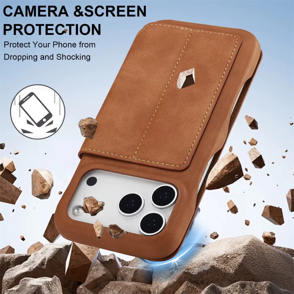 レザー財布型マグネットフリップカバー、カードホルダー付き、A - Leather X のレビューと価格