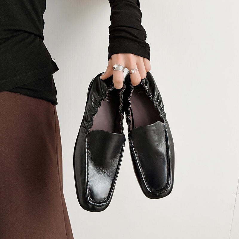女性のクラシックスタイルのシンプルな靴天然皮革フラットシュー - Leather Work For Kids のレビューと価格