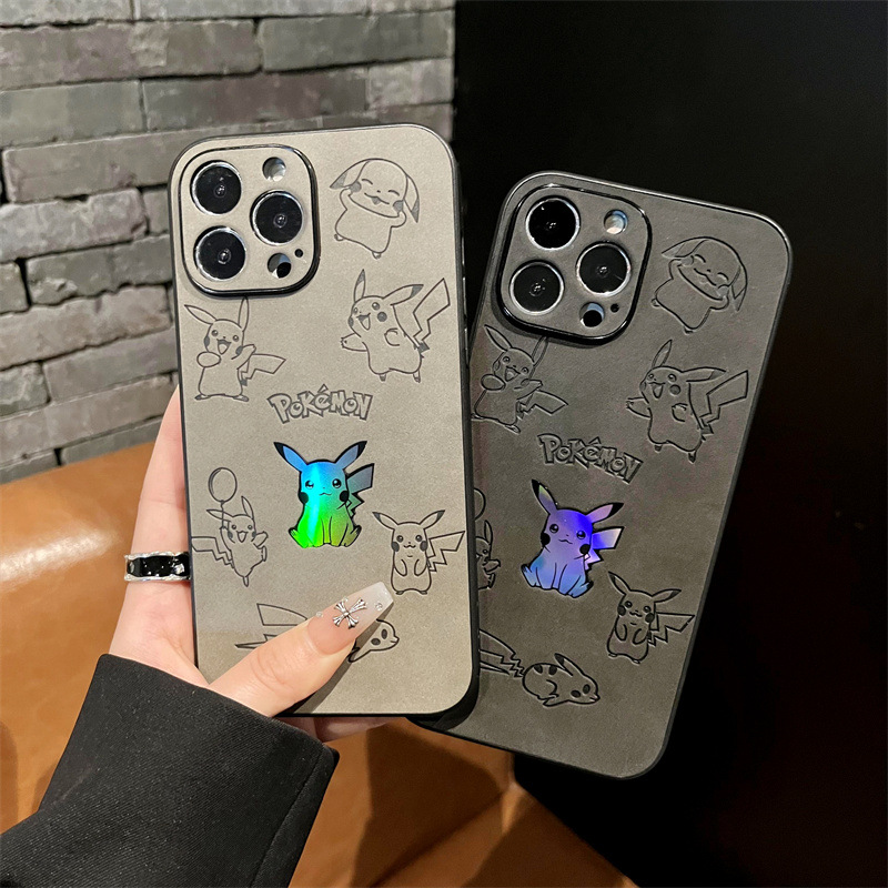 漫画ピカチュウフェイクレザーレーザー携帯電話ケース iPho - Leather X のレビューと価格