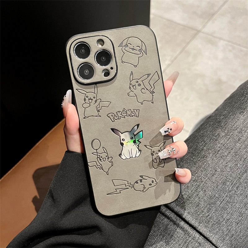 漫画ピカチュウフェイクレザーレーザー携帯電話ケース iPho - Leather X のレビューと価格