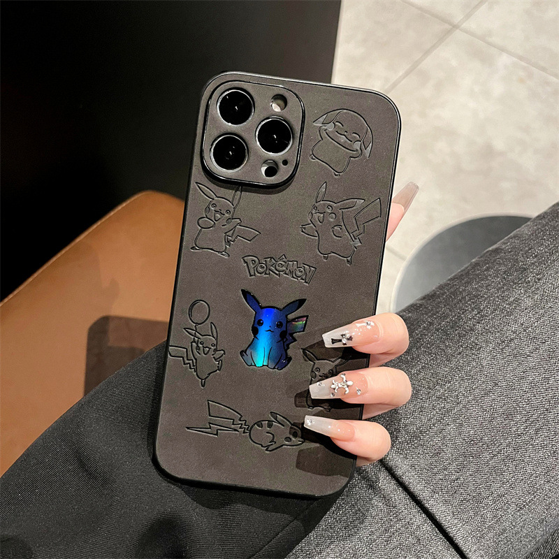 漫画ピカチュウフェイクレザーレーザー携帯電話ケース iPho - Leather X のレビューと価格