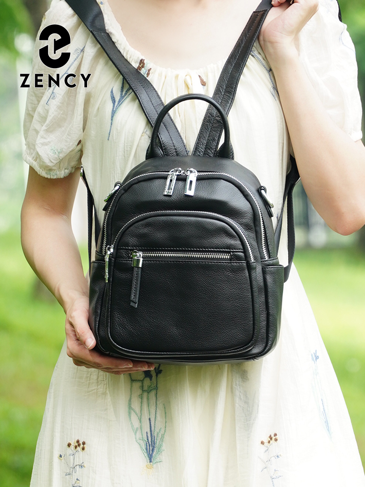 Zency 本革小型バックパックナップザックマルチポケットデ - Leather Work Bag Women のレビューと価格