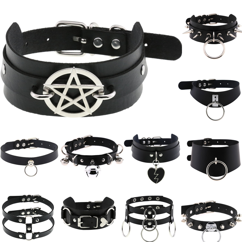 DIEZI 異なるスタイルヒップホップレザーチョーカーネック - Leatherwork Rings のレビューと価格