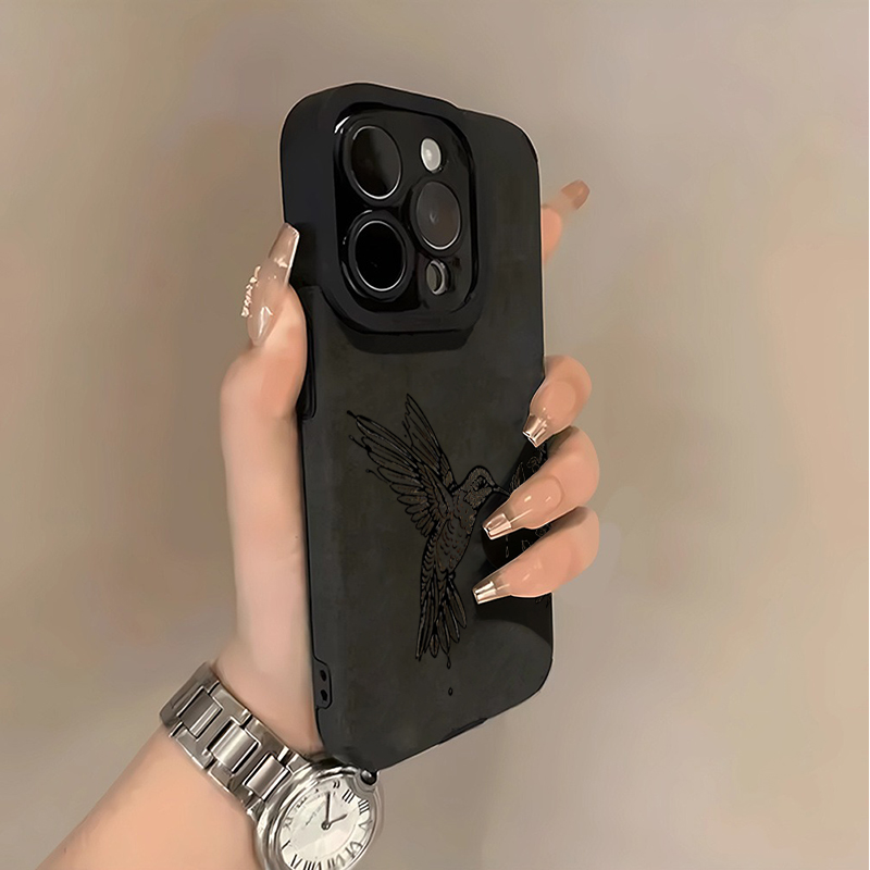 ハミングバードフラワー柄iPhoneケース iPhone 1 - Leather X のレビューと価格