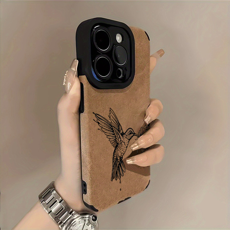 ハミングバードフラワー柄iPhoneケース iPhone 1 - Leather X のレビューと価格