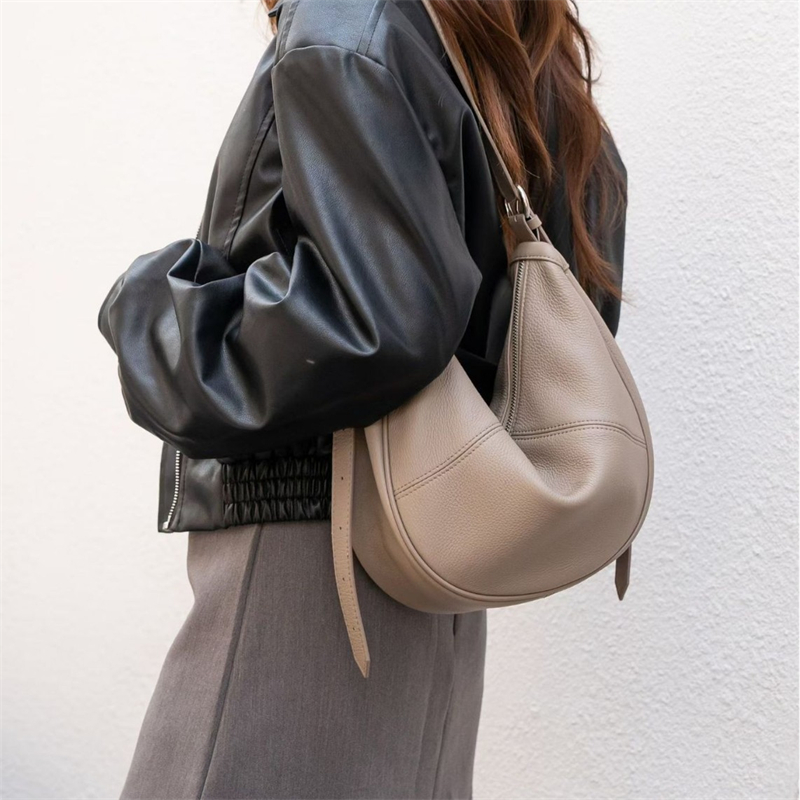 BURMINSA ソフト本革 クレセントホーボーバッグ 女性 - Leather Work Bag Women のレビューと価格