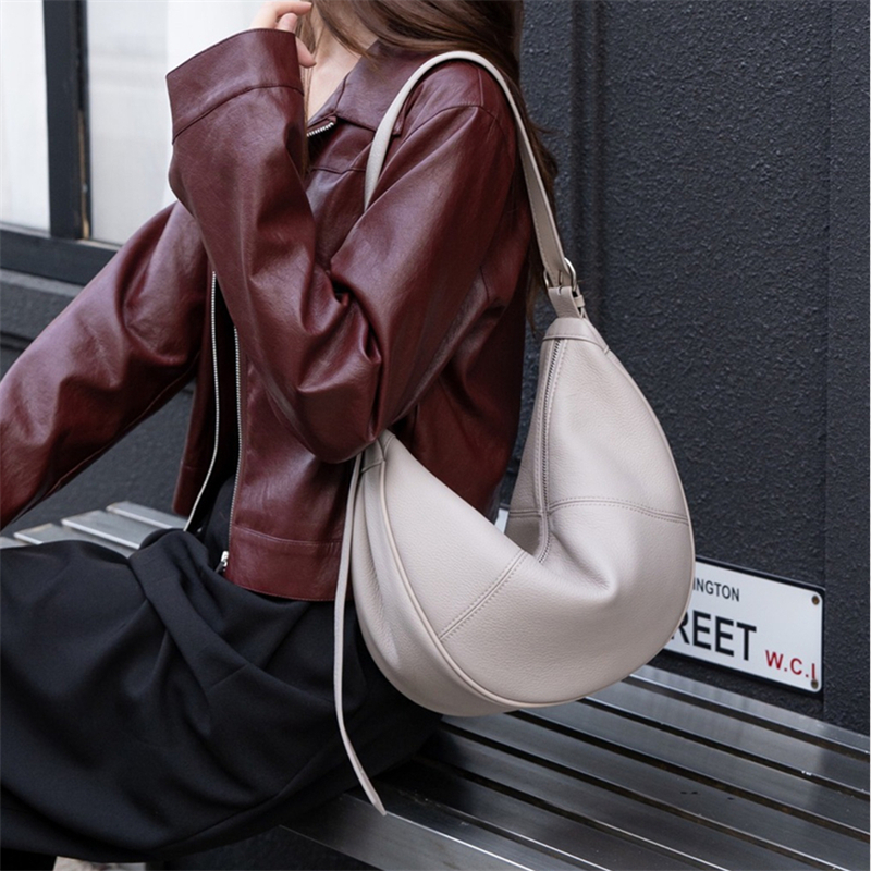 BURMINSA ソフト本革 クレセントホーボーバッグ 女性 - Leather Work Bag Women のレビューと価格