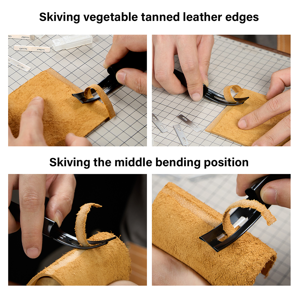 WUTA シャープレザー安全ベベラースキビングナイフ薄化切断 - Leatherwork Projects のレビューと価格