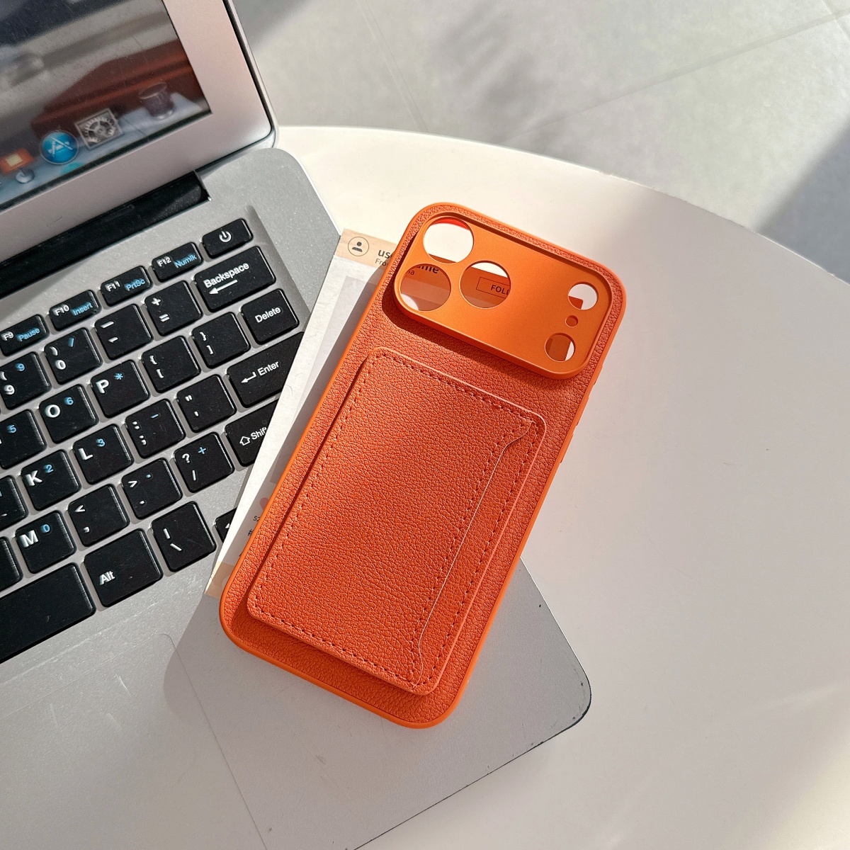 レザー オレンジ カラー カードホルダー ケース iPhon - Leather X のレビューと価格