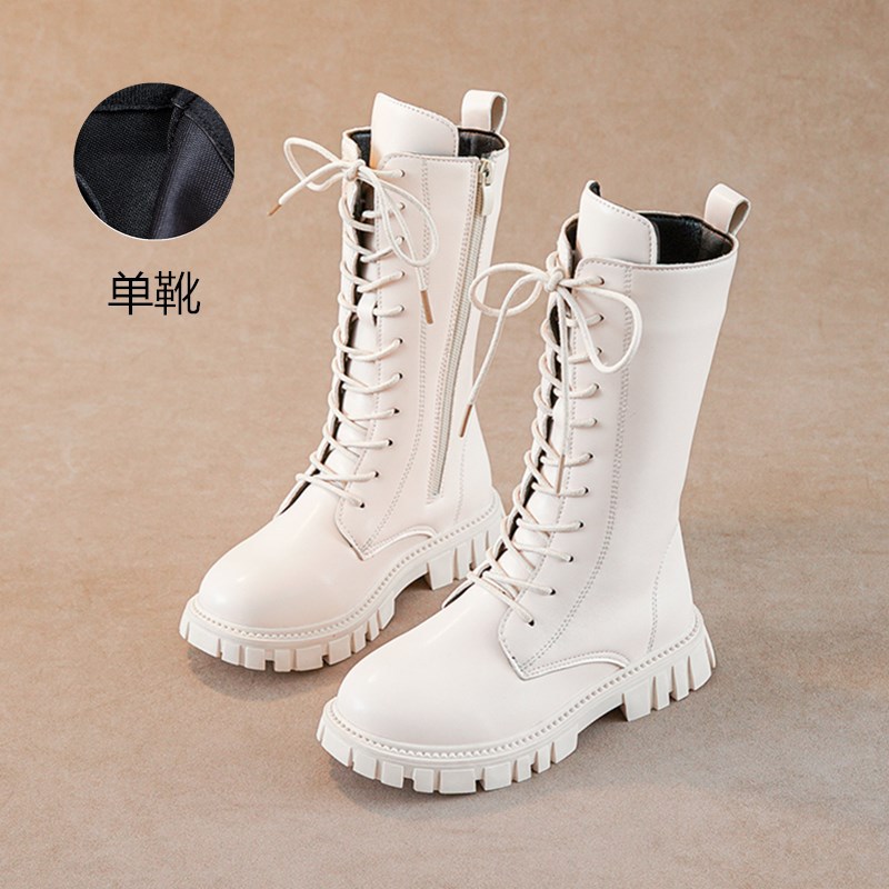 冬用子供ブリティッシュスタイルハイPUレザーブーツ キッズソ - Leather Work For Kids のレビューと価格