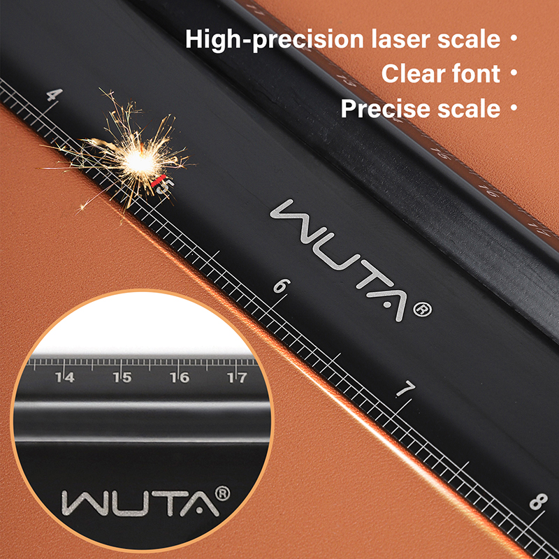 WUTA 革切断定規安全定規チタンメッキステンレス鋼保護定規 - Leatherwork Projects のレビューと価格