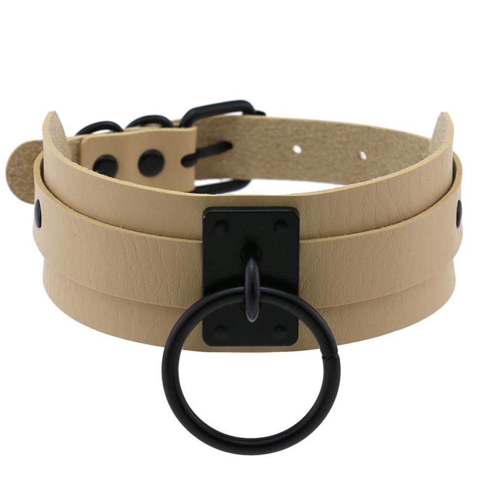 Diezi 原宿コスプレゴシックネックレス黒ビッグサークルネ - Leatherwork Rings のレビューと価格