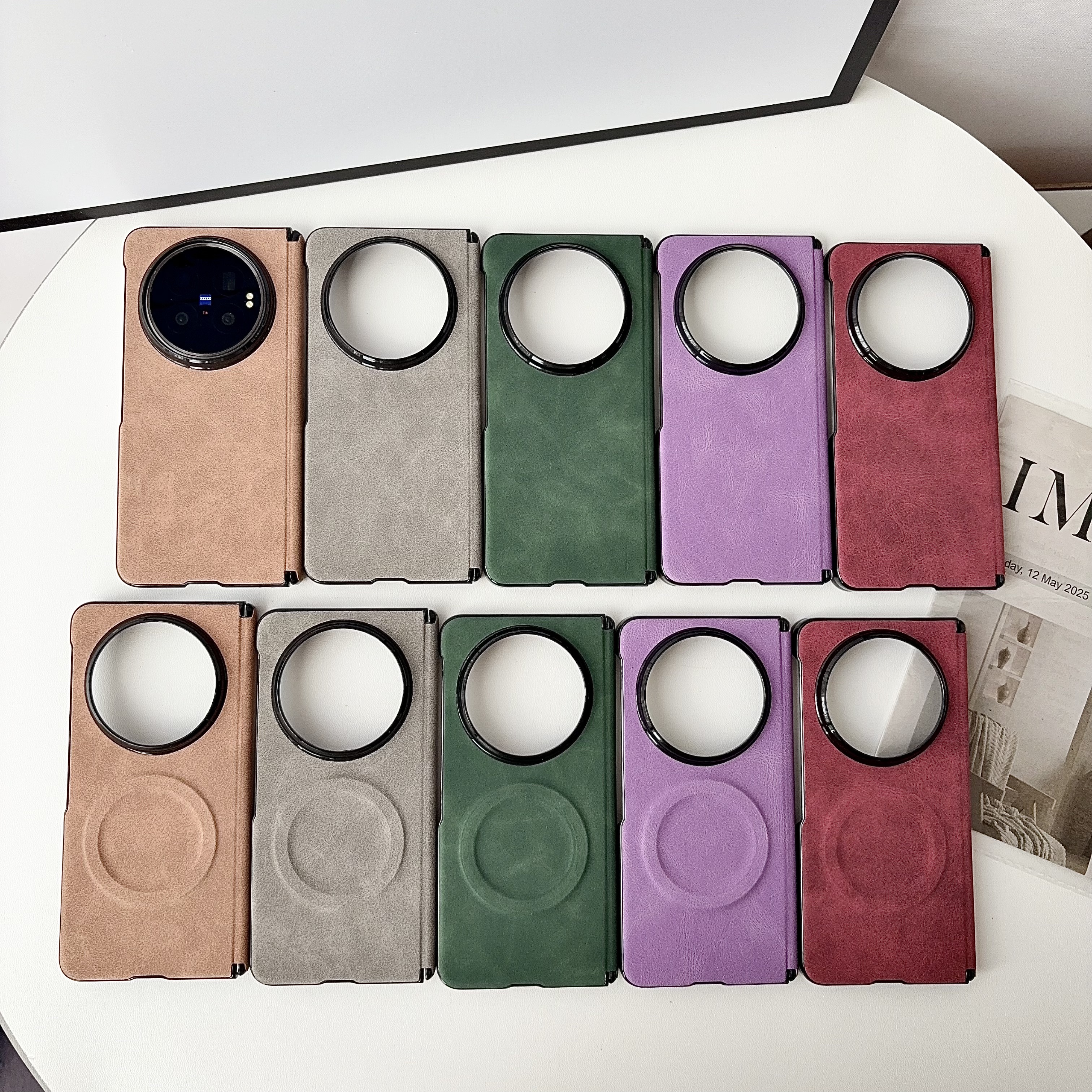 VIVO X FOLD6用ケース ソフトPUレザー 磁気ワイ - Leather X のレビューと価格