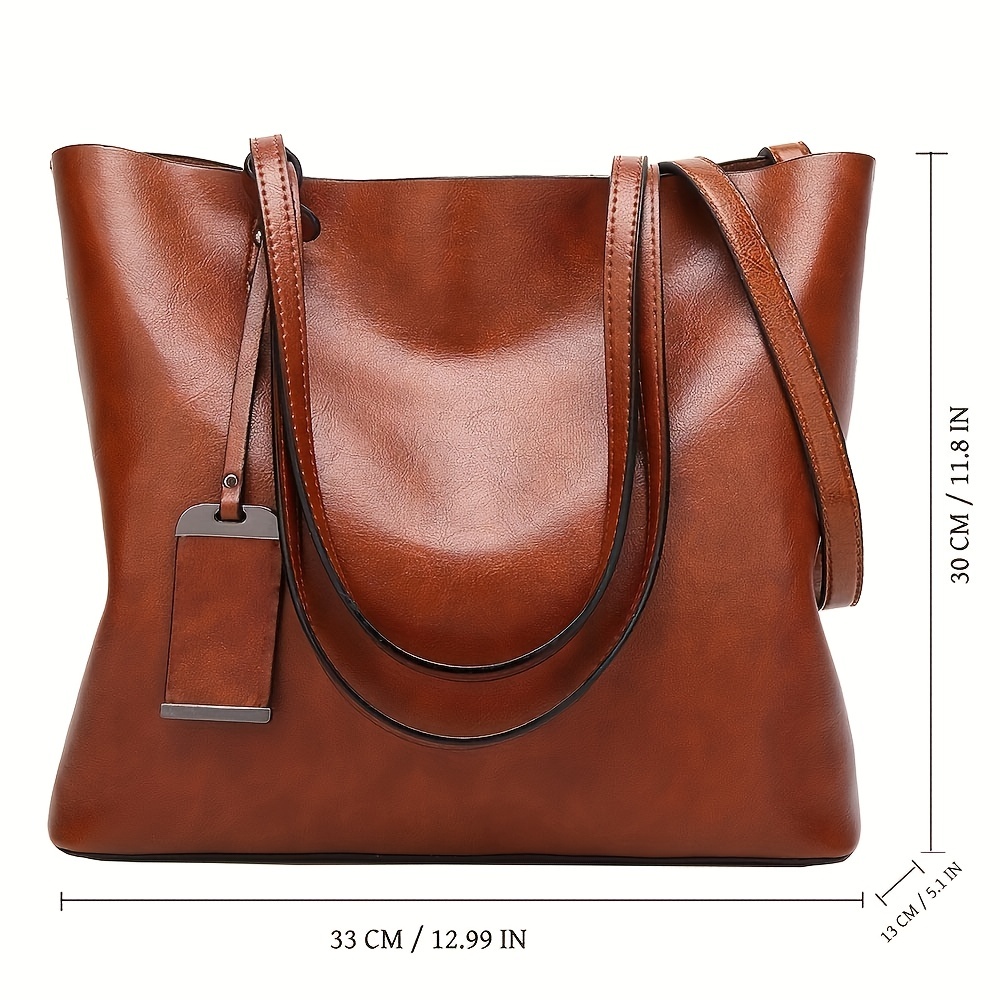 女性のためのクラシックなレトロな革のハンドバッグ,ファッショ - Leather Work Bag Women のレビューと価格